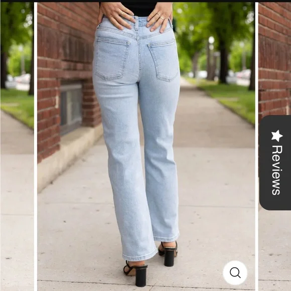 Just Black Dot High Rise Clean Straight Jeans - Picture 2 of 9